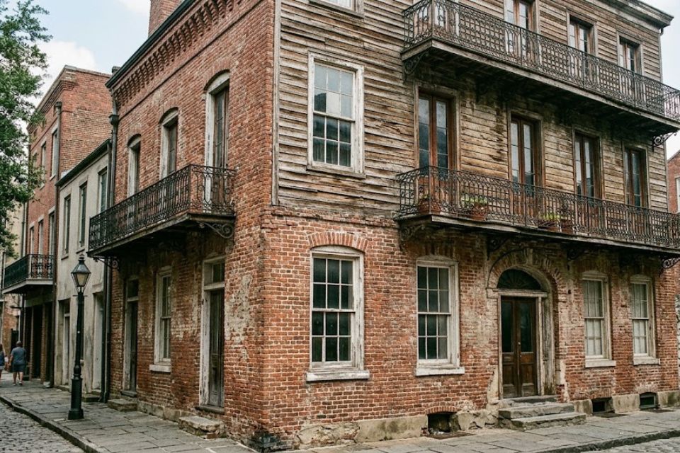 Pre-1940 brick-pier foundation showing mortar gaps — historic home rodent exclusion in Old Salem