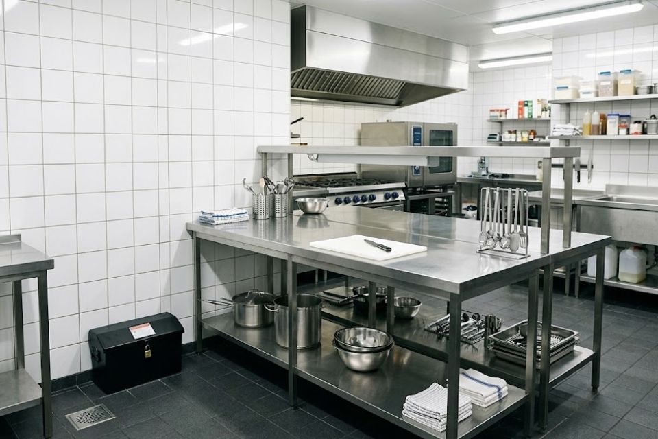 Restaurant rodent control — commercial kitchen back-of-house in downtown Winston-Salem